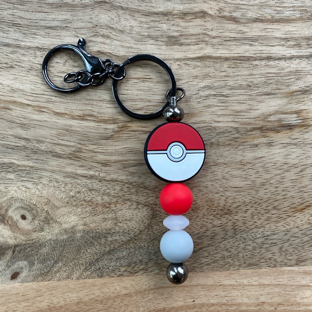 Poke Ball Pokémon Handcrafted Keychain
